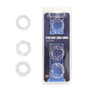 MENZSTUFF STRETCHY COCK RINGS CLEAR