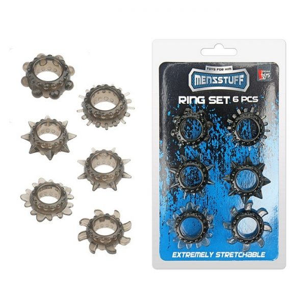 MENZSTUFF 6PC STRETCHEABLE RING SET