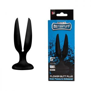 MENZSTUFF FLOWER BUTT PLUG 5" BLACK