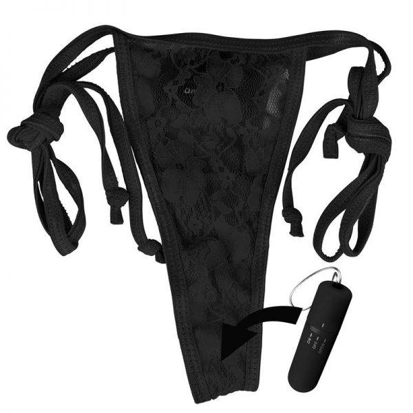 SCREAMING-O MY SECRET RECHARGEABLE VIBRATING PANTY SET WITH REMOTE CONTROL BLACK