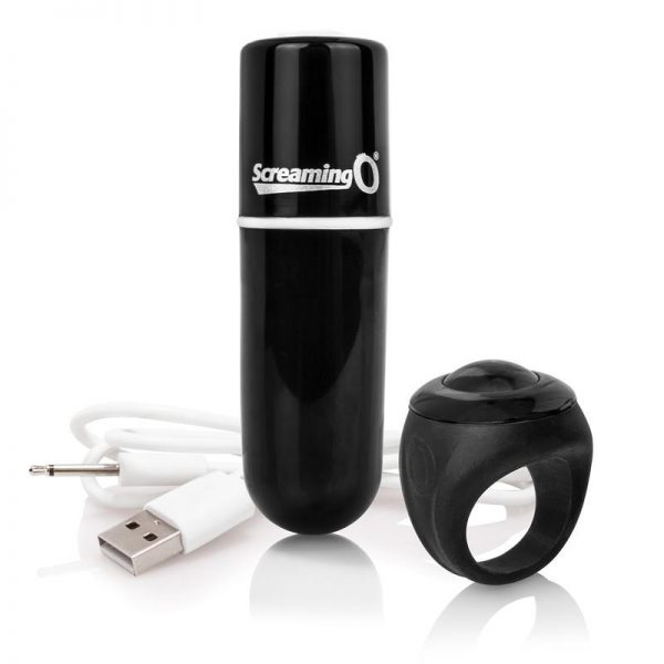 SCREAMING-O CHARGED VOOOM RECHARGEABLE BULLET VIBE BLACK