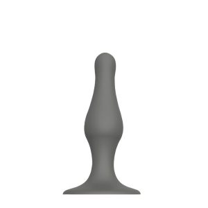 DREAM TOYS SILICONE PLUG WITH SUCTION CUP BLACK MEDIUM