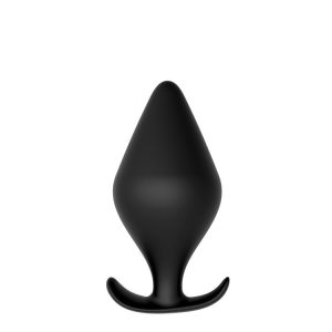 DREAM TOYS SILICONE PLUG WITH T-HANDLE BLACK MEDIUM II