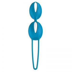 FUN FACTORY SMARTBALLS DUO NEON TURQUOISE & WHITE