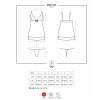 856-CHE-1 CHEMISE & THONG BLACK