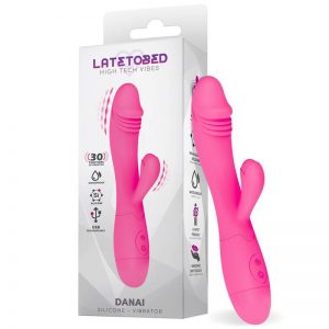 VIBRADOR RECARREGÁVEL LATE TO BED DANAI ROSA