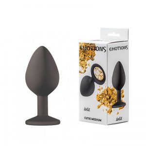 PLUG ANAL LOLA TOYS MÉDIO PRETO E DOURADO