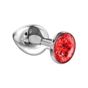 PLUG METAL LOLA TOYS GRANDE PRATEADO E VERMELHO
