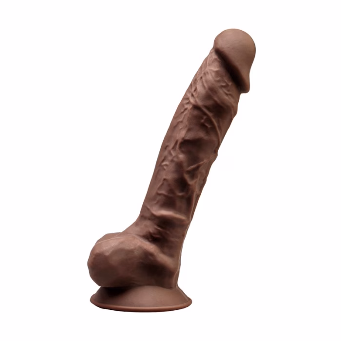 p_2_8_7_8_1_28781-DILDO-REALISTICO-DUAL-DENSITY-SILEXD-CASTANHO-9.jpg Dildo Realístico 9" Silexd Modelo 1 Castanho