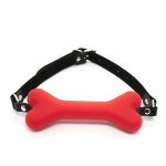 Mordaça Silicone Osso Vermelho