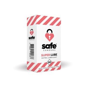 Caixa de 10 unidades de Preservativos Super Lube Safe
