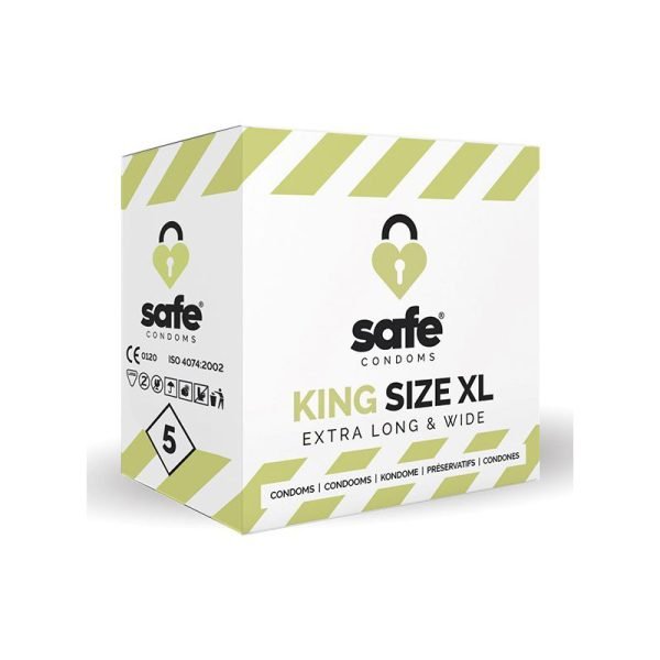 Caixa de 5 unidades Preservativos King Size XL Safe