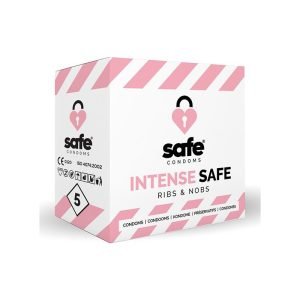 Caixa de 5 unidades de Preservativos Ribs & Nobs Safe