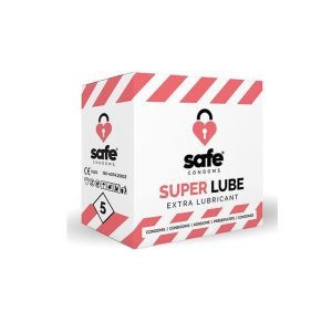 Caixa de 5 unidades de Preservativos Super Lube Safe