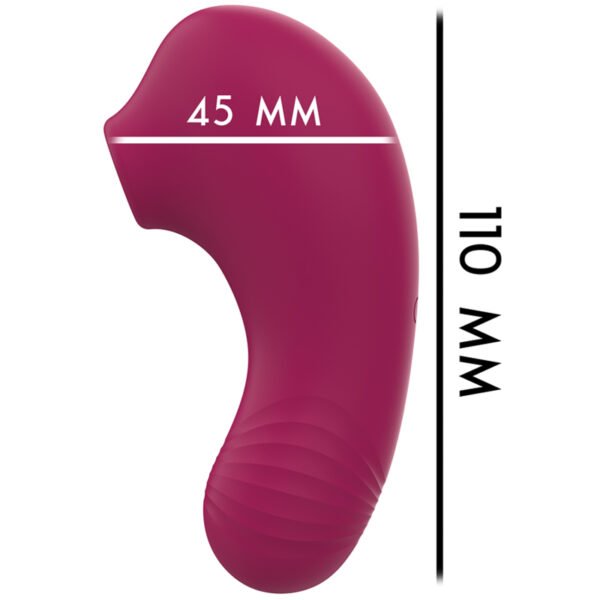 Estimulador Clitoriano Shushu Pro Rosa - Dimensões