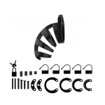 Cinto Castidade Modelo 2 Preto com peças