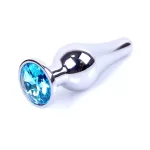 Plug Azul claro Alongado e Prateado