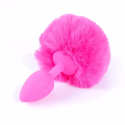 Plug Pom pom Rosa Silicone Anal