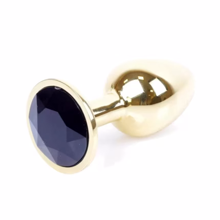 Plug dourado com brilhante preto