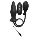 Plug Anal Insuflável Vibratório Preto