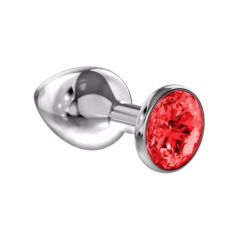 p_2_6_7_5_8_26758-PLUG-METAL-LOLA-TOYS-GRANDE-PRATEADO-E-VERMELHO PLUG METAL LOLA TOYS GRANDE PRATEADO E VERMELHO