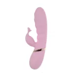 VIBRADOR COM ESTIMULADOR CLITORIANO RECARREGÁVEL OTOUCH MELOW ROSA