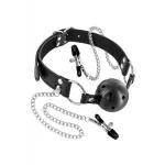 FETISH TENTATION MORDAÇA RESPIRÁVEL COM PINÇAS