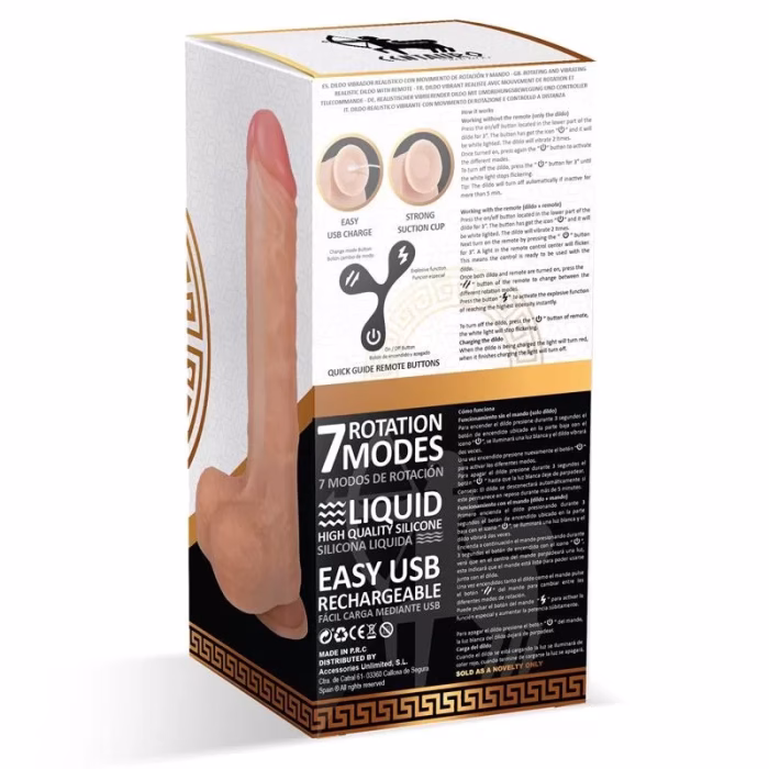 VIBRADOR COM COMANDO REMOTO RECARREGÁVEL CENTAURO CESUR