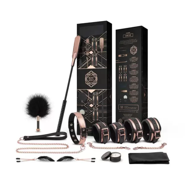 Kit Bdsm Rosygold Noveau - Itens_Box