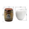 Ovo Masturbador Bourbon Barrel - Dimensões