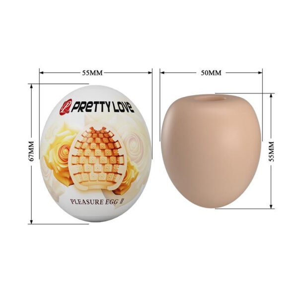 Ovo Masturbador Pleasure Egg II - Dimensões